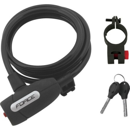 Lock FORCE Lux with holder 180cm/8mm (black) - Force