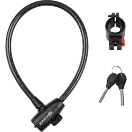 Lock FORCE Strong with holder, 60/12mm (black) - Force