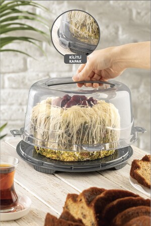 Locked Lid Cake Cake Pastry Pyrex Transport and Storage Container MCH-024 - Meleni Home