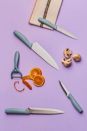 Logocity 5-Piece Peeler Knife Set Blue - Emsan