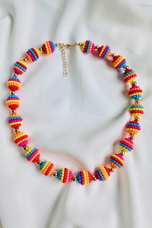Lollipop Colored Summer Necklace - Petek Aksesuar