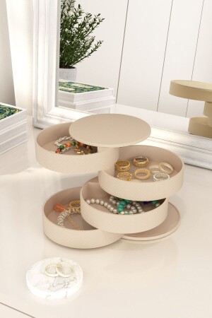 Lona Makeup and Cosmetics Organizer Cream - Dovi Home