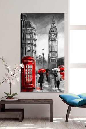 London Telephone Booth Canvas Print 60x90 cm LONDON012 - ColorVision