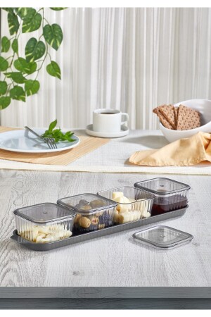 Long 4 Compartment Breakfast Set with Lid KHVLTSEFFAF - Vienev