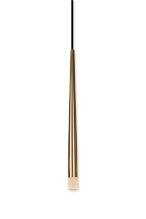 Long Led Honey Color Coated Single LED Pendant Lamp LLSAA0101 - Fivorno Aydınlatma