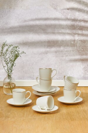 Lora Set of 6 Coffee Cups 90 ml - Emsan