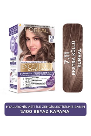 L’oréal Paris Excellence Cool Creme Saç Boyası – 7.11 Ekstra Küllü Kumral - L'oreal Paris