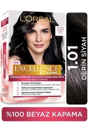 L'oréal Paris Excellence Creme Saç Boyası 1.01 Derin Saf Siyah - L'oreal Paris