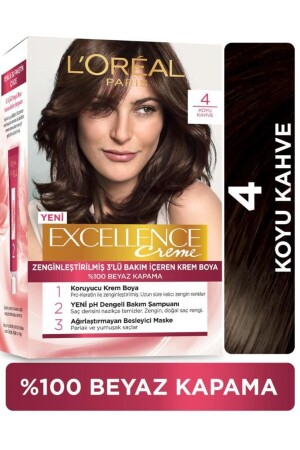 L'Oréal Paris Excellence Creme Saç Boyası - 4 Kahve - L'oreal Paris