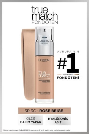 L'oréal Paris True Match Bakım Yapan Fondöten 3r Rose Beıge - L'oreal Paris