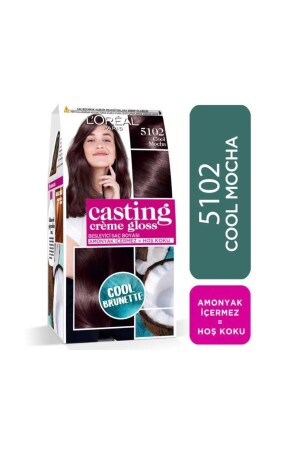 L'oréal Paris Casting Crème Gloss Hair Dye - 5102 Cool Mocha - L'oreal Paris