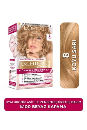L'oréal Paris Excellence Creme 8 Dunkelblonde Haarfarbe - L'oreal Paris