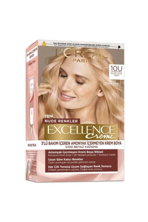L’Oréal Paris Excellence Creme Nude Colors Hair Dye – 10U Nude Light Blonde 20000034488621 - L'Oreal Paris