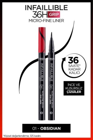 L'oréal Paris Infaillible 36h Grip Micro Fine Eyeliner 01 Obsidian – Schwarz - L'oreal Paris