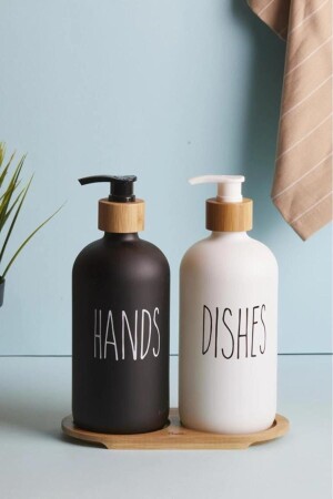 Lotion Black White 2 Liter Liquid Soap Dispenser 15708 - Perotti