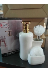 Lotıon Dıspenser Wıth Sponge & Brush Fırçalı Sıvı Sabunluk HZ22901 - by sado