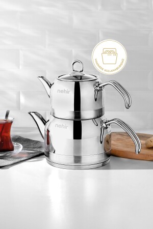 LOTUS MIDI STEEL TEAPOT SET - Nehir