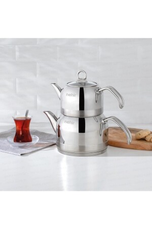 Lotus Midi Steel Teapot Set NEHİR LOTUS MIDI STEEL TEAPOT SET - Nehir