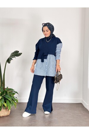 LOURES GÖMEKLİ İKİLİ TAKIM LACİVERT - Asel Fashion