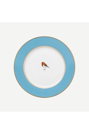 Love Birds Blauer Porzellan-Kuchenteller 17 cm 51001027 - Pip Studio