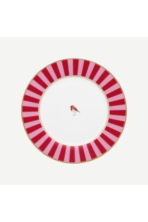 Love Birds Rot-Rosa Frühstücksteller aus Porzellan, 21 cm - Pip Studio