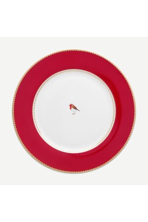 Love Birds Roter Porzellan-Essteller 26,5 cm 51001021 - Pip Studio