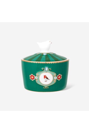 Love Birds Zuckerdose aus grünem Porzellan, 300 ml - Pip Studio