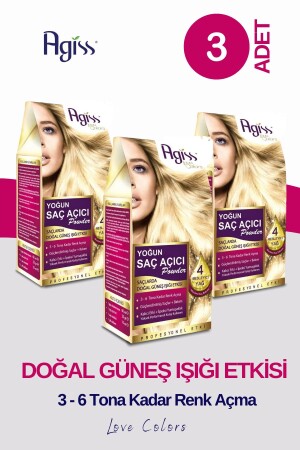 Love Colors Intensive Haarfarbe Aufhellungspulver Oxidationsmittel Oryal Nourishing Hair Care Repair Set 3-teiliges Set - Agiss