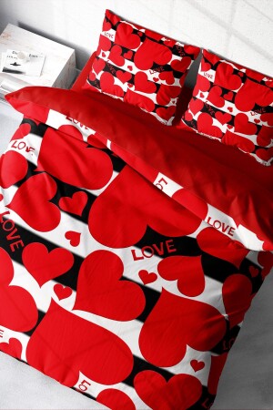 Love II 3d Cotton Satin Double Duvet Cover Set monohome8027 - Monohome