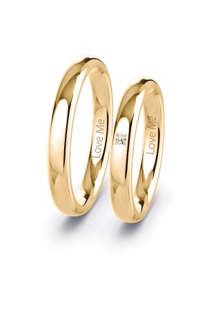 Love Me Brand 3-5mm 1. Quality Gold Color Thin Classic Domed Steel Wedding Band Ring Lm-025g - Kaya The Third