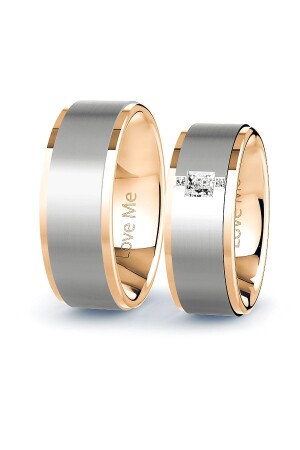 Love Me Marke 1. Qualität 9mm Gold Weiß 2 Farben Unisex Stahl Ehering Ring Lm-008r - Kaya The Third