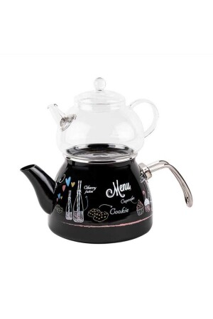 LOVE MENU EMAILLE TEEKANNEN-SET MIT GLASKANNE 980ML/2200ML - Tantitoni