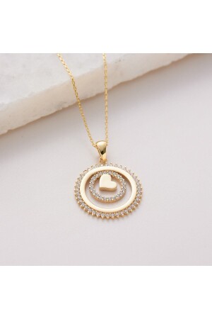 Love Ring Heart Pendant 14k Gold _ Sold Without Chain, Weighs 1.80gr SKYL08 - Garogold