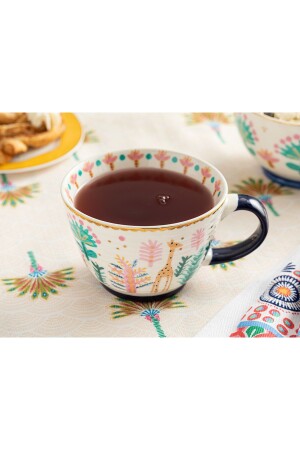 Love Romance New Bone China Kupa 460 Ml Lacivert-pembe 10037908 - English Home