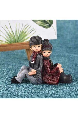 Lovers Back to Back Terrarium Object Terrarium Materials Terrarium Miniatures - Himi Teraryum Objeleri