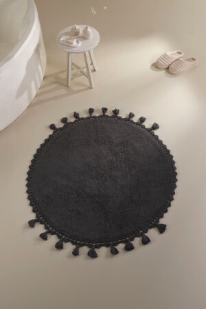 Lowell 100% Cotton Bath Mat Anthracite 100x100 1486123507235 - İrya