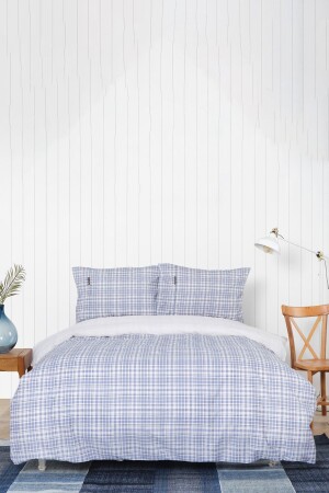 Luan Blue 100% Cotton Double Duvet Cover Set??????? . 20. 01. 0555 - Karaca Home