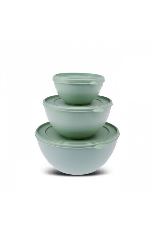 Luca 3-Piece Storage Container with Lid Green 153. 09. 01. 2651-1 - Karaca