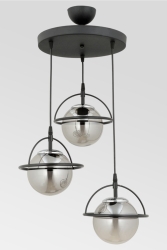 Lucas 3-Piece Modern Smoked Globe Glass Pendant Lamp Chandelier LUCAS - ESSLİGHT