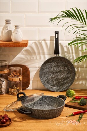 Lucca 3 Piece Pot and Pan Set Gray Blue 26 Cm 600. 15. 01. 2549 - Emsan
