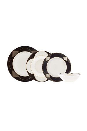 Lucero 24 Piece Porcelain Dinner Set for 6 Persons 153. 03. 06. 9602 - Karaca