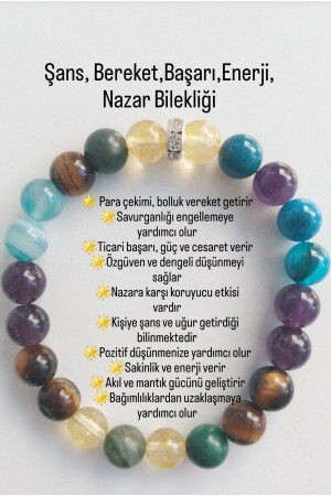 Luck- Success- Abundance- Energy Evil Eye Bracelet - Esk Kehribar