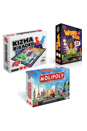 Ludo Word To Go Xl (Taboo Xl) Edition Molipoly Trade Real Estate Game Super Set of 3 tabupolykizma - Moli Toys