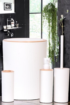 Lüks 4'lü Banyo Seti Şık Tasarımlı Banyo Takımı - Decorev