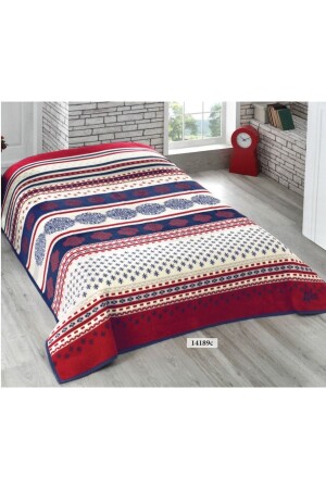 Lüks Peluş Battaniye 750gr-m2 Akrilik Uşak Battaniyesi 180*230 Cm Çift Kişilik SESPE180 - Sesli