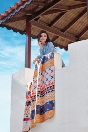 غطاء من فخمة من نوع MNZ - بلوش الملك الحجم - غطاء دافئ سم 200 × 230 سم - Sesli Home