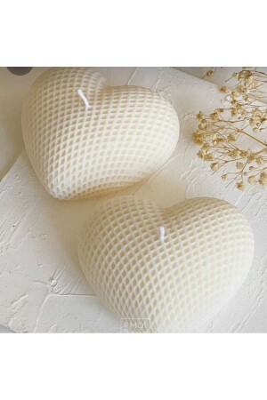 Lumina Heart Decorative Patterned Special Day Gift Soyawax Candles Set of 2 - Lumina
