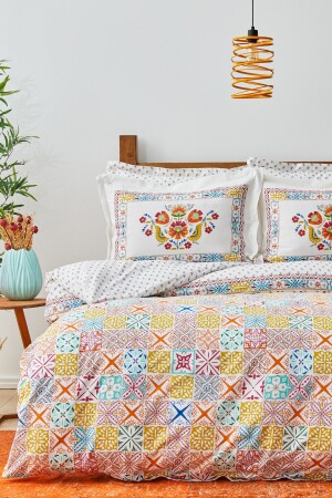 Lumina Yellow 100% Cotton Double Duvet Cover Set 200. 18. 01. 0636 - Karaca Home
