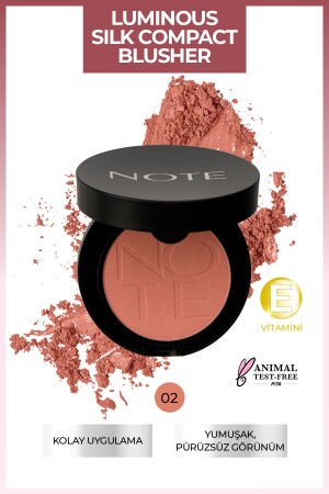 Luminous Silk Compact Blush 02 Pink im Sommer - Note Cosmetics