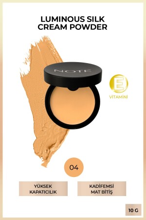 Luminous Silk Cream Powder 04 Sand Patakrem Powder Foundation PWDR LUM SILK CRM - Note Cosmetics
